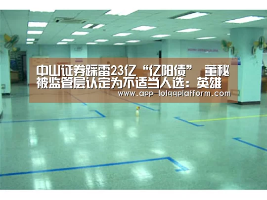 中山证券踩雷23亿“亿阳债” 董秘被监管层认定为不适当人选:英雄联盟世界赛(图3) 世界赛官网